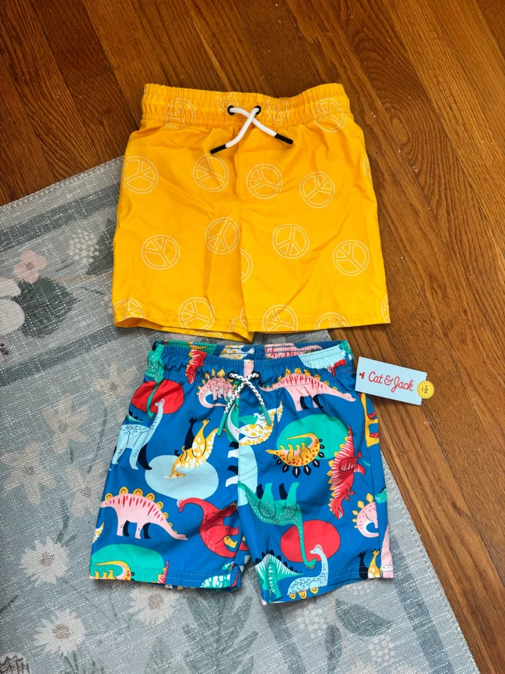 Cat & Jack Toddler Boy Swim Trunks, 2 Pairs, Size 3T